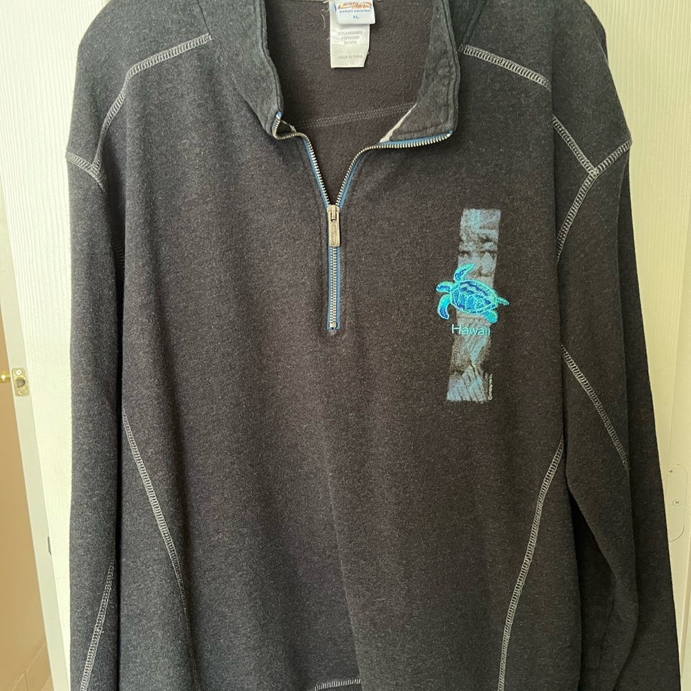 Crazy Shirt Hawaii Gray Half-Zip Men's Sweatshirt